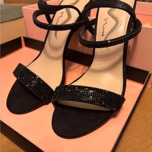 Nina Sparkling Black Heels